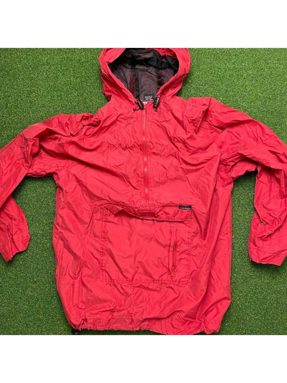 Vintage Y2K 2000s FUBU Sporty Red 100% Silk Lightweight Windbreaker Sz L